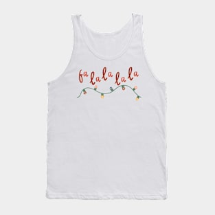 Fa La La La La Christmas Lights Illustration Tank Top